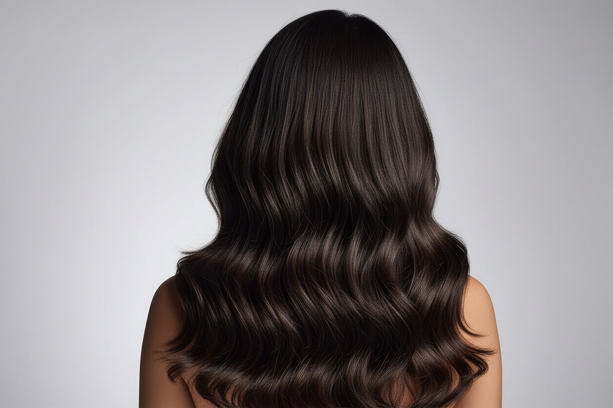 22 Inch Full Volume (Genius Weft) Hair Extensions #1B Dark Brown